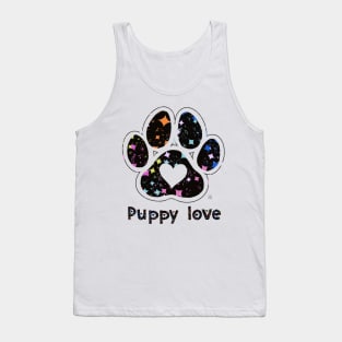 Puppy love black paw Tank Top